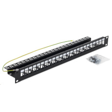 TRITON 19“ modulární patch panel pro max. 24 keystone modulů, černý