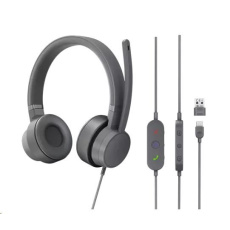 Lenovo Go Wired ANC Headset (Storm Grey)