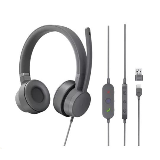 Lenovo Go Wired ANC Headset (Storm Grey)