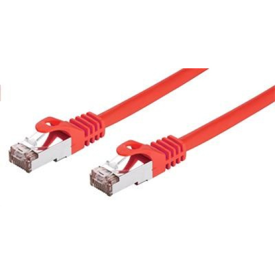 C-TECH kabel patchcord Cat6, FTP, červený, 2m