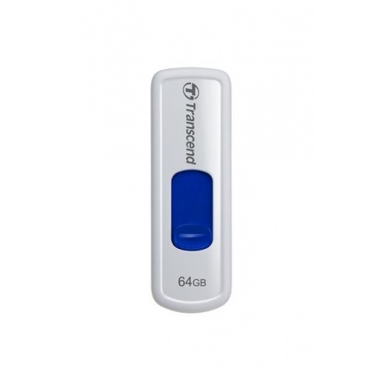TRANSCEND Flash Disk 64GB JetFlash®530, USB 2.0 (R:16/W:6 MB/s) bílá/modrá Royal