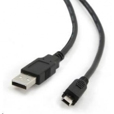 GEMBIRD Kabel USB 2.0 A-Mini B (5pin) propojovací, zlacené kontakty, 1,8m, černý GEMBIRD Kabel USB 2.0 A-Mini B (5pin) propojovací, zlacené kontakty, 1,8m, černý