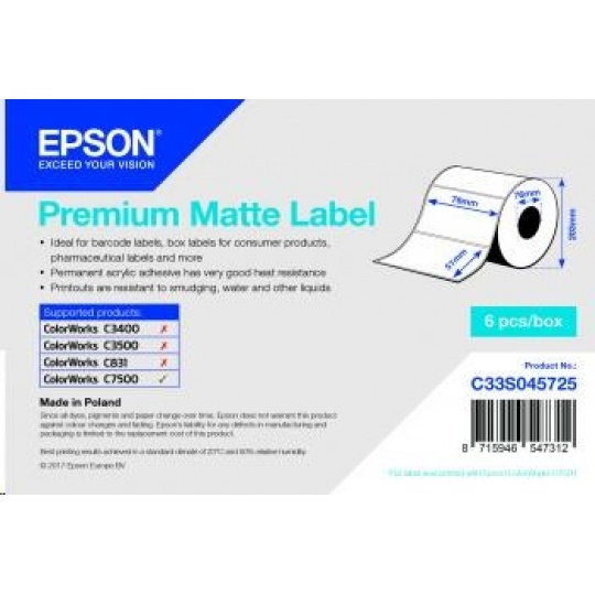 Epson label roll, normal paper, 76x51mm