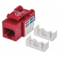 Intellinet Cat6 Keystone Jack, UTP, Red, Punch-down