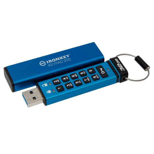 Kingston Flash Disk IronKey 32GB USB-C IronKey Keypad 200C, FIPS 140-3 Lvl 3 (Pending) AES-256