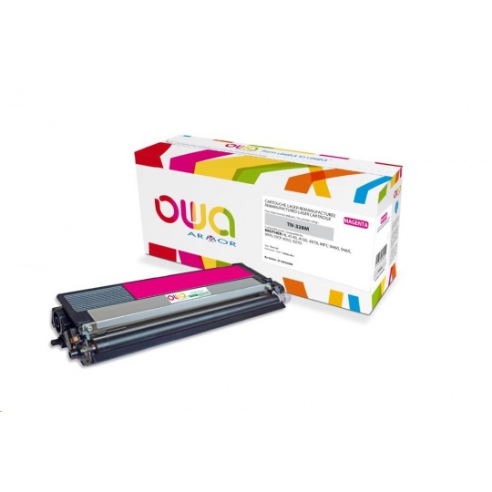 OWA Armor toner pro BROTHER HL 4140, 4150, 4570, MFC 9460 DCP 9055, 9270, 6000 Stran, TN328M, červená/magenta (TN-328M)