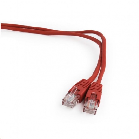 GEMBIRD kabel patchcord Cat5e UTP 1m, červený