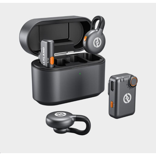 Hollyland LARK M2S Mini Combo  Wireless Lavalier Microphone Mini Combo (Space Gray)