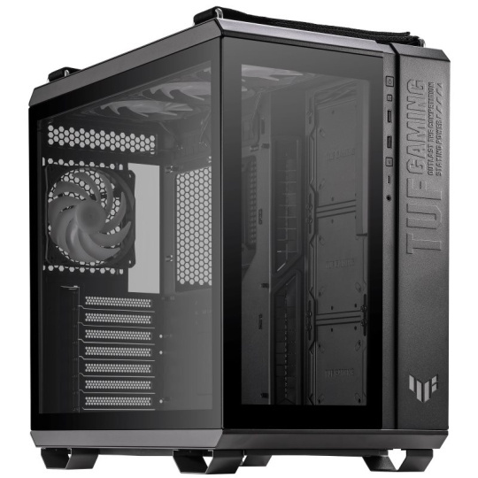 BAZAR - ASUS case TUF GAMING GT502 PLUS, Mid Tower, průhledná bočnice, 4x 120mm ARGB Fan, černá - Poškozený obal (Komple
