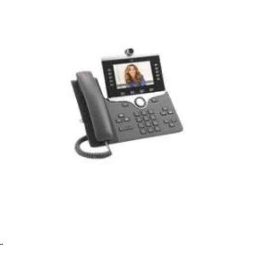 BAZAR - Cisco CP-8865-3PCC-K9=, VoIP telefon, 10line, 2xGbE, 5" displej, Wi-Fi, kamera, BT, 2xUSB, PoE - rozbaleno