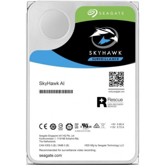 SEAGATE HDD 8TB SKYHAWK AI, 3.5", SATAIII, 7200 RPM, Cache 256MB