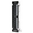 Intellinet Patch Panel, Wallmount, Cat6, 12-Port, UTP, 1U, Black