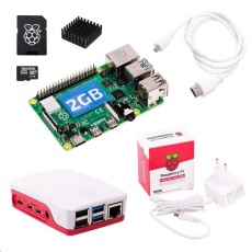 Raspberry Sada Pi 4B/2GB, (SDHC karta 32GB + adaptér, Pi4 Model B, krabička, chladič, HDMI kabel, napájecí zdroj), bílá Raspberry Sada Pi 4B/2GB, (SDHC karta 32GB + adaptér, Pi4 Model B, krabička, chladič, HDMI kabel, napájecí zdroj), bílá