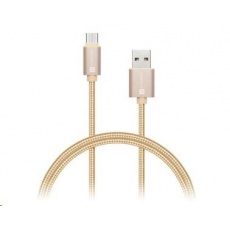 CONNECT IT Wirez Premium Metallic USB C - USB, rose gold, 1 m