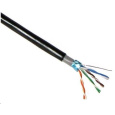 POŠKOZENÝ OBAL -  FTP kabel LYNX Cat5E, drát, dvojitý venkovní PE+PVC, černý, 305m cívka - BAZAR
