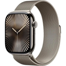 Apple Watch Series 10 GPS + Cellular 46mm Natural Titanium Case with Natural Milanese Loop - M/L