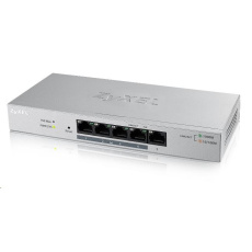 Zyxel GS1200-5HPv2 5-port Desktop Gigabit Web Smart PoE switch, 4x PoE+ GbE, PoE 60W, fanless Zyxel GS1200-5HPv2 5-port Desktop Gigabit Web Smart PoE switch, 4x PoE+ GbE, PoE 60W, fanless