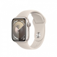 APPLE Watch Series 9 GPS 41mm Starlight Aluminium Case with Starlight Sport Band - M/L