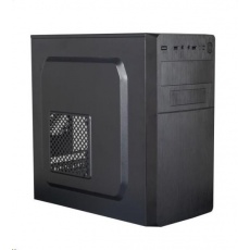 EUROCASE skříň MC X204 black, micro tower, 2x USB 2.0, bez zdroje