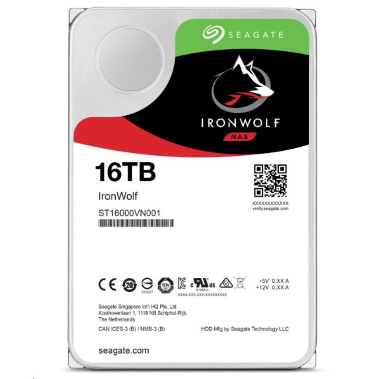 BAZAR - SEAGATE HDD IRONWOLF (NAS) 3,5" - 16TB, SATAIII, ST16000VN001, recertified product BAZAR - SEAGATE HDD IRONWOLF (NAS) 3,5" - 16TB, SATAIII, ST16000VN001, recertified product