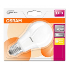 OSRAM LED STAR CL A Fros. 5,5W 827 E27 470lm 2700K (CRI 80) 15000h A+ (Blistr 1ks) OSRAM LED STAR CL A Fros. 5,5W 827 E27 470lm 2700K (CRI 80) 15000h A+ (Blistr 1ks)