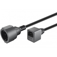 PREMIUMCORD Prodlužovací přívod 230V s EURO konektorem C14 (IEC connection) , 20cm