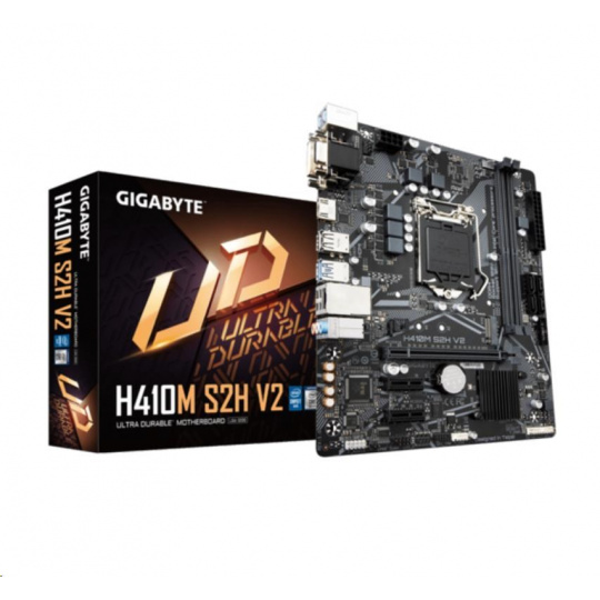 BAZAR - GIGABYTE MB Sc LGA1200 H410M S2H V2, Intel H470, 2xDDR4, 1xHDMI, 1xDVI, VGA, mATX- po opravě (bez přísl.)