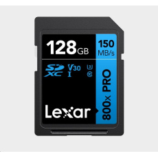 Lexar SDXC 800x Pro UHS-I cards, C10 (V30) U3, R150/W45, 256GB Lexar SDXC 800x Pro UHS-I cards, C10 (V30) U3, R150/W45, 256GB