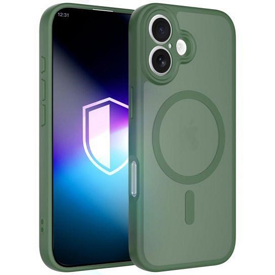 3mk ochranný kryt Misty MagCase Green pro Apple iPhone 17