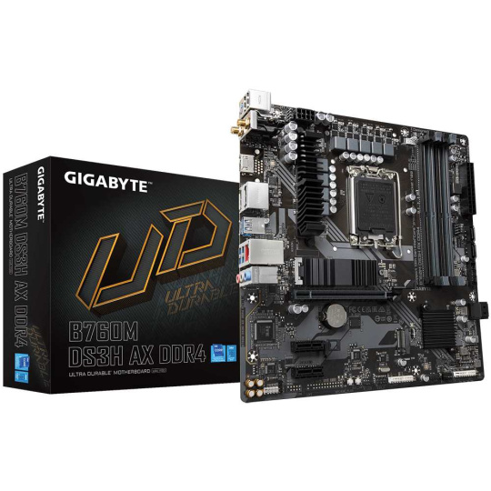 BAZAR - GIGABYTE MB Sc LGA1700 B760M DS3H AX DDR4, Intel B760, 4xDDR4, 2xDP, 1xHDMI, WI-FI, mATX - Po opravě (Bez příšlu BAZAR - GIGABYTE MB Sc LGA1700 B760M DS3H AX DDR4, Intel B760, 4xDDR4, 2xDP, 1xHDMI, WI-FI, mATX - Po opravě (Bez příšlu