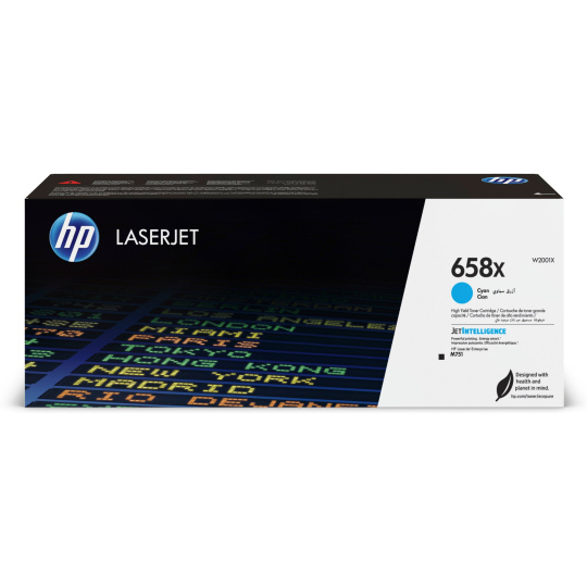 HP 658X Cyan LaserJet Toner Cartridge (28,000 pages)