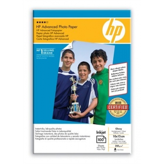 HP Advanced Glossy Photo Paper-100 sht/10 x 15 cm borderless,  250 g/m2, Q8692A