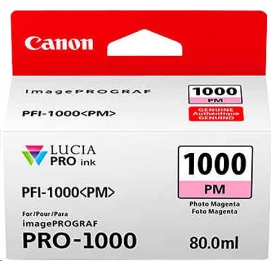 Canon CARTRIDGE PFI-1000M purpurová pro ImagePROGRAF PRO-1000 (965 str.)