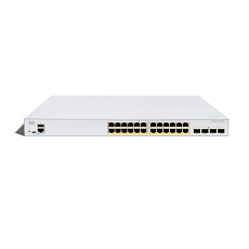 Cisco Catalyst switch C1300X-24P-4X (24xGbE,4xSFP28,10Gb/s uplink - 25Gb/s stack only,24xPoE+,385W) Cisco Catalyst switch C1300X-24P-4X (24xGbE,4xSFP28,10Gb/s uplink - 25Gb/s stack only,24xPoE+,385W)