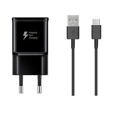 Samsung 15W Cestovní nabíječka + USB-C Datový Kabel Black (OOB Bulk)