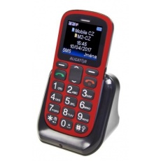 Aligator A321 Senior Dual SIM, červená-černá + nabíjecí stojánek Aligator A321 Senior Dual SIM, červená-černá + nabíjecí stojánek