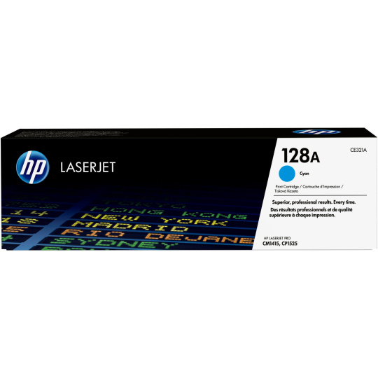 HP 128A Cyan LJ Toner Cart, CE321A (1,300 pages)