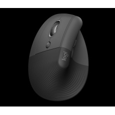 Logitech Lift Vertikální ergonomická myš pro Business, pro leváky, 2.4GHZ/BT, graphite/black