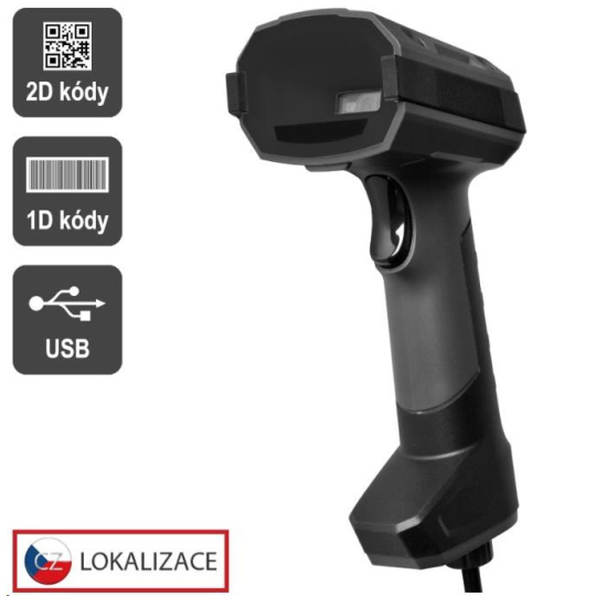 Virtuos CCD 2D průmyslová čtečka HT-857, USB, tmavě šedá Virtuos CCD 2D průmyslová čtečka HT-857, USB, tmavě šedá