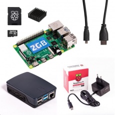 Raspberry Sada Pi 4B/2GB, (SDHC karta 32GB + adaptér, Pi4 Model B, krabička, chladič, HDMI kabel, napájecí zdroj), černá Raspberry Sada Pi 4B/2GB, (SDHC karta 32GB + adaptér, Pi4 Model B, krabička, chladič, HDMI kabel, napájecí zdroj), černá