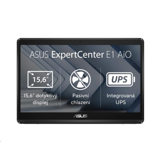 ASUS PC AiO ExpertCenter E1 (E1600WKAT-BMR034X), N4500,15,6" 1920x1080,4GB,128GB SSD,Intel UHD,W11Pro,Black