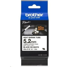 BROTHER smršťovací bužírka - HSE-211E bílá pro E300VP H300 H500 E550 P700 P750 D800 P900 P950 - 5,2mm / o 0,8-3,1 / 3:1