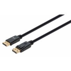 Manhattan kabel DisplayPort 1.4, DisplayPort Male na Male, 1m, černá Manhattan kabel DisplayPort 1.4, DisplayPort Male na Male, 1m, černá