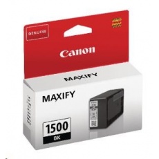 Canon CARTRIDGE PGI-1500 BK černá 12,4ml pro MAXIFY MB2050, MB215x, MB2350, MB275x Canon CARTRIDGE PGI-1500 BK černá 12,4ml pro MAXIFY MB2050, MB215x, MB2350, MB275x