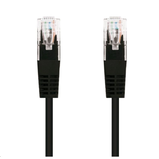 C-TECH kabel patchcord Cat5e, UTP, černý, 1m