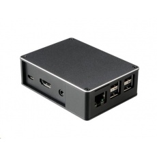 AKASA krabička pro Raspberry Pi 3 Model B/B+, Pi 2 Model B, Asus Tinker Board, black, Aluminium
