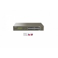 Tenda TEG1116P-16-150W - PoE AT Switch 135Watt, 16xRJ45 Switch s 16x 10/100/1000 Mbps PoE, Fanless, Kov