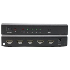 PREMIUMCORD HDMI switch 4:1 s audio výstupy ( stereo, Toslink, coaxial )