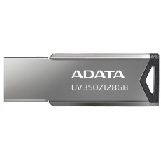 ADATA Flash Disk 64GB UV350, USB 3.2 Dash Drive, tmavě stříbrná textura kov