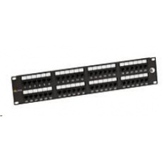 Solarix Patch panel 48 x RJ45 CAT6 UTP 350 MHz černý 2U SX48-6-UTP-BK